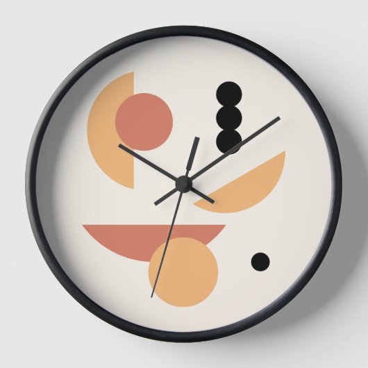 Moderne rote Sonnenstrahlen, schwarzer Mond Uhr (Vorderseite)