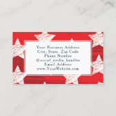 Moderne Rote Sterne Abstrakt Patriotisch Visitenkarte (Rückseite)