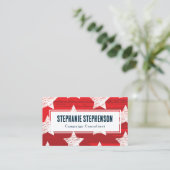 Moderne Rote Sterne Abstrakt Patriotisch Visitenkarte (Stehend Vorderseite)