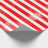 Moderne Rote Streifen Einfache Weihnachtsferien Geschenkpapier (Ecke)