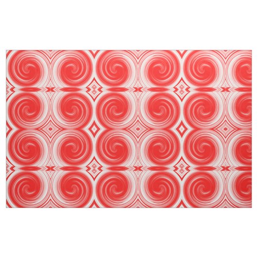 Moderne Rote Swirt Abstrakte Kunst Stoff (Fat Quarter (45,7 x 55,9 cm))