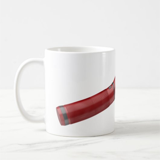 Moderne rote Taschenlampe Kaffeetasse (Links)