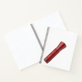 Moderne rote Taschenlampe Notizblock (Innenseite)