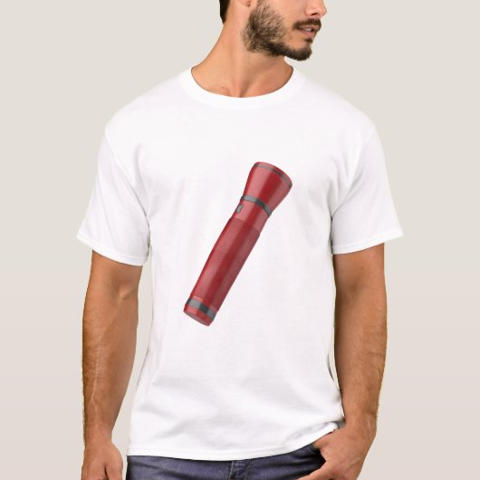 Moderne rote Taschenlampe T-Shirt (Vorderseite)