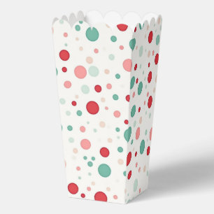 Moderne rote Türkis-Polka-Punkt Chic Geschenkschachtel