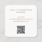 Moderne rote Typografie | Rosa Quadratische Visitenkarte (Rückseite)