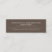 Moderne rote und braune Malerei und Dekorator Mini Visitenkarte (Rückseite)