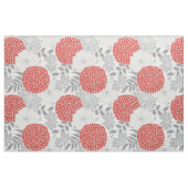 Moderne rote und graue Blumenstoffe Stoff (Fat Quarter (45,7 x 55,9 cm))