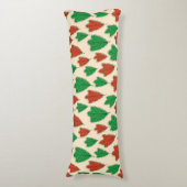 Moderne rote und grüne Eichenmuster Seitenschläferkissen (Vorderseite Vertikal)