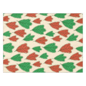 Moderne rote und grüne Eichenmuster Tischdecke (Vorderseite (Horizontal))