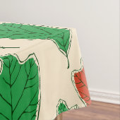 Moderne rote und grüne Eichenmuster Tischdecke (Beispiel)