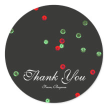 Moderne rote und grüne Glam Sequins Holiday Sticke