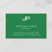 Moderne rote und grüne Monogramm-Vorlage Visitenkarte (Rückseite)