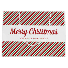 Moderne rote und grüne Muster frohe Weihnachten Große Geschenktüte