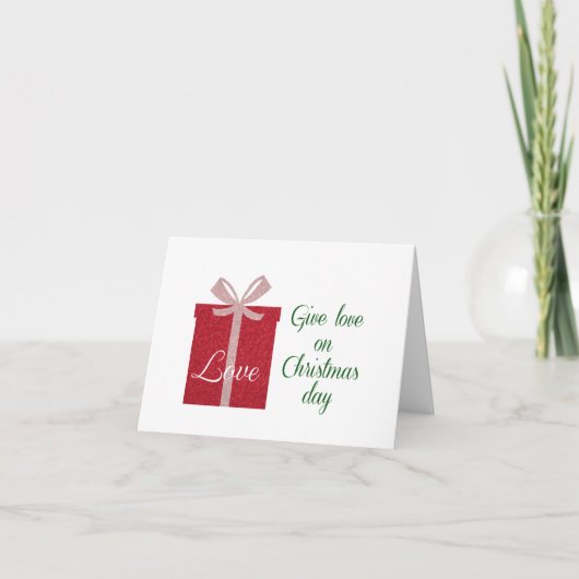 Moderne rote und grüne Weihnachtsgeschenke Feiertagskarte (Vorderseite)