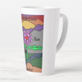 Moderne, rote und Lila, digital farbige Handzeichn Milchtasse (Rechte Ecke)