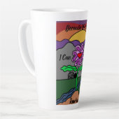 Moderne, rote und Lila, digital farbige Handzeichn Milchtasse (Linke Ecke)