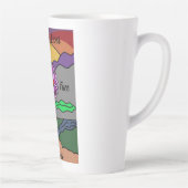 Moderne, rote und Lila, digital farbige Handzeichn Milchtasse (Rechts)