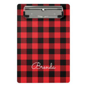 Moderne rote und schwarze Büffelkarosserie Mini Klemmbrett
