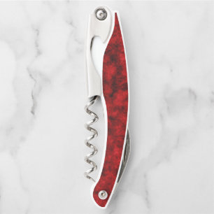 Moderne rote und schwarze Damast Kellnermesser