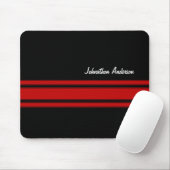 Moderne rote und schwarze laufende Streifen mit Mousepad (Mit Mouse)