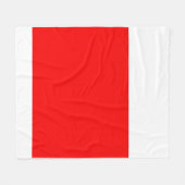 Moderne rote und weiße Blockleder Fleecedecke (Vorderseite (Horizontal))