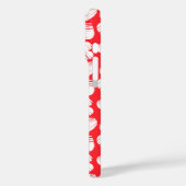 Moderne rote und weiße doodled Herz Valentine Name Case-Mate iPhone Hülle (Rückseite / Links)