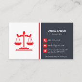 Moderne, rote und weiße Notardienste Telefonnummerkarte (Rückseite)