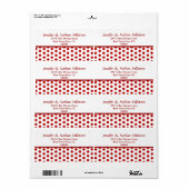 Moderne rote und weiße Polka-Punkte (Vorne)
