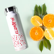 Moderne rote und weiße Polka-Punkte