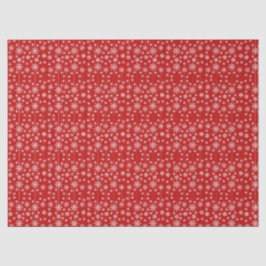 Moderne rote und weiße Schneekristalle Weihnachten Seidenpapier