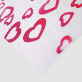 Moderne, rote und weiße Valentinherzen Seidenpapier (Ausschnitt)