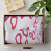 Moderne, rote und weiße Valentinherzen Seidenpapier (Geschenk)