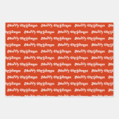 Moderne, rote und weiße Weihnachtsbaumen & Weihnac Geschenkpapier Set (Vorderseite)