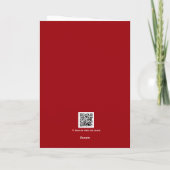 Moderne rote Valentinstag-Postkarte Karte (Rückseite)