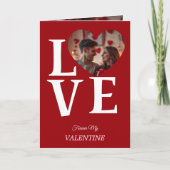 Moderne rote Valentinstag-Postkarte Karte (Vorderseite)