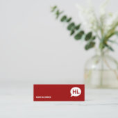 Moderne rote Visitenkarte Telefonnummerkarte (Stehend Vorderseite)