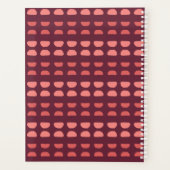 Moderne rote Wasserfarbe personalisieren Planer (Rückseite)