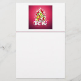 Moderne rote Weihnachtsgrafik Briefpapier