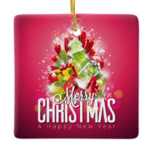 Moderne rote Weihnachtsgrafik