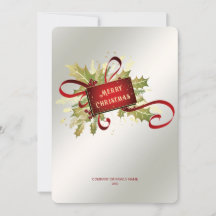 Moderne rote Weihnachtskarte