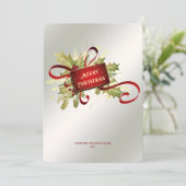 Moderne rote Weihnachtskarte Feiertagskarte (Stehend Vorderseite)