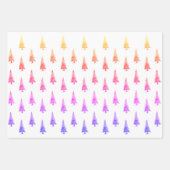 Moderne rote Weihnachtssteine, Streifen und Baum Geschenkpapier Set (Vorderseite 3)