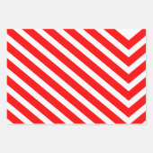 Moderne rote Weihnachtssteine, Streifen und Baum Geschenkpapier Set (Vorderseite 2)