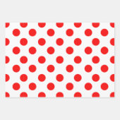 Moderne rote Weihnachtssteine, Streifen und Baum Geschenkpapier Set (Vorderseite)