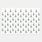 Moderne rote Weihnachtssteine, Streifen und Baum Geschenkpapier Set (Vorderseite 3)