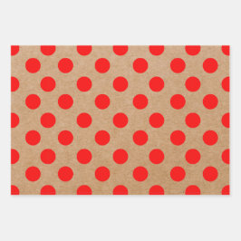 Moderne rote Weihnachtssteine, Streifen und Baum Geschenkpapier Set