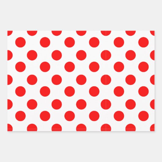 Moderne rote Weihnachtssteine und Streifen wrappin Geschenkpapier Set (Vorderseite)