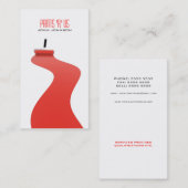 Moderne rote weiße Maler-Schablonen-Visitenkarte Visitenkarte (Vorne/Hinten)