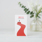 Moderne rote weiße Maler-Schablonen-Visitenkarte Visitenkarte (Stehend Vorderseite)